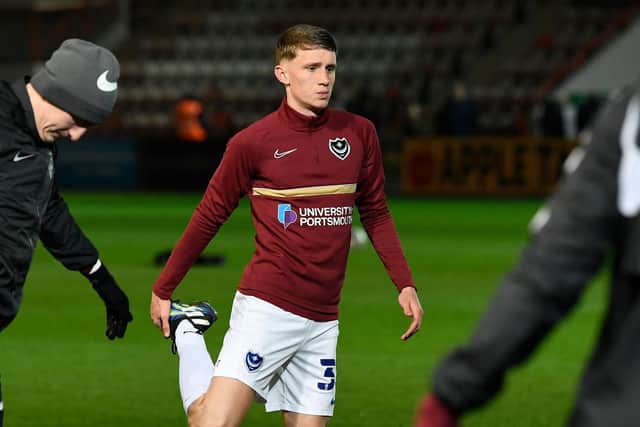 Harry Jewitt-White has made three substitute appearances for Pompey this season. Picture: Graham Hunt/ProSportsImages