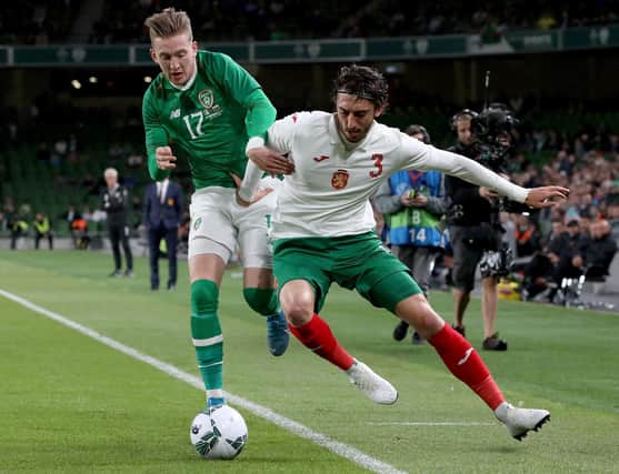 Ronan Curtis is tonight back on international duty, looking to add to his six caps. Picture: PAUL FAITH/AFP via Getty Images