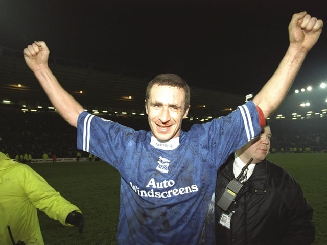 The Leigh Park defender progressed through Pompey's youth-team to make his debut under Alan Ball against Ipswich in February 1987, yet it was his sole outing. Released in the summer of 1988, he joined Cambridge United, putting him on the path to a career which would see him play in the Premier League and earn five Republic of Ireland caps. Daish also represented Birmingham and was bought by Coventry for £1.5m, before a knee injury brought premature retirement from the professional game. He saw out his playing days with the Hawks, where he also managed them alongside Mick Jenkins. Picture: Ross Kinnaird/Allsport