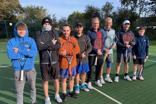 Ryde Lawn 2 v Chichester (from left): Joe Glover, Matt Worden, Jimmy Marks, Stuart Marks, Ben Starmer-Smith, David Cartwright,  Dan Jones, Toby Trotman.