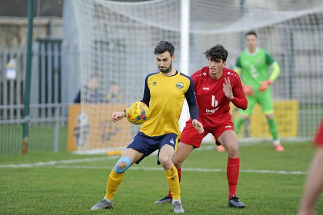 Matt Paterson in action for Gosport against Harrow Borough in December 2019. Picture: Ian Hargreaves