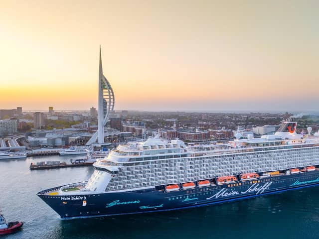 The Mein Schiff 3 arrived in Portsmouth this morning.