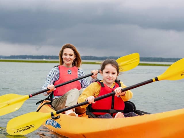 Kayakers enjoying the water