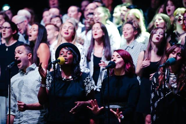 Some Voices choir performing on BBC Friday Night is Music Night