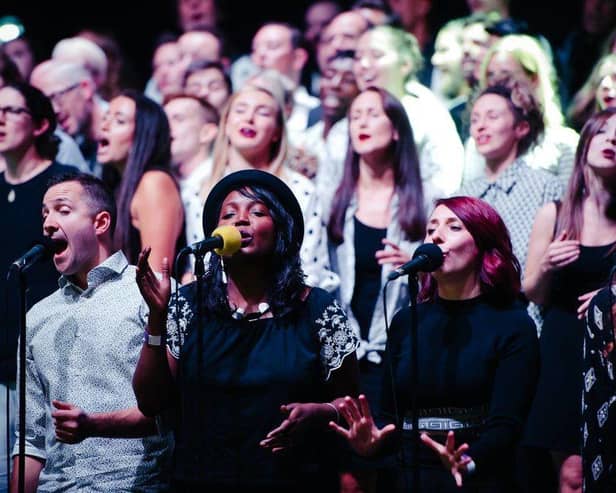 Some Voices choir performing on BBC Friday Night is Music Night