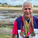 Dev Gadgil will complete his 20th London Marathon for Cancer Research UK in memory of his wife, Celia, who died of breast cancer.