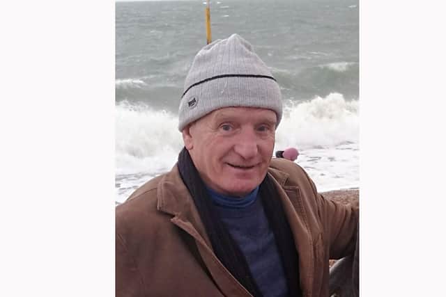 Stephen O’Keeffe who died in 2018 from cancer. His daughter Amy is looking in Southsea for her lost necklace and pendant containing his ashes. 
Picture: Amy O’Keeffe