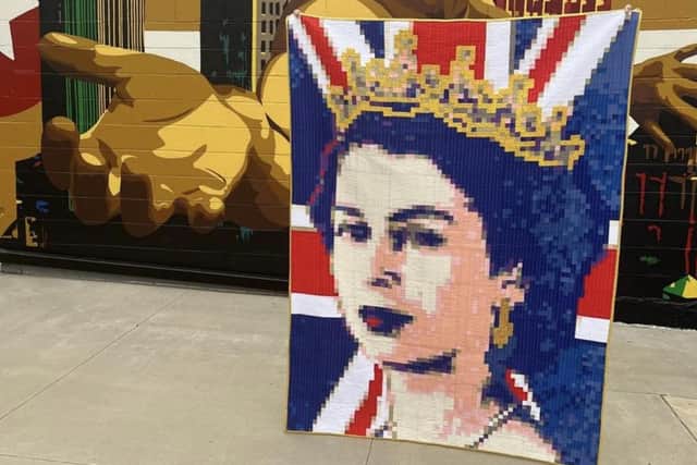 The digital quilt of the Queen created by former Fareham resident Dee Bushrod to mark Her Majesty's Platinum Jubilee