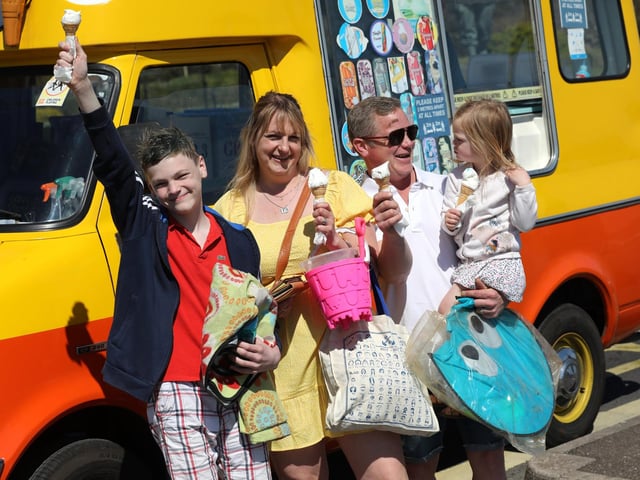 From left, Harley, 12, Jo Wilkins, Dan Wilkins, and Evie, three