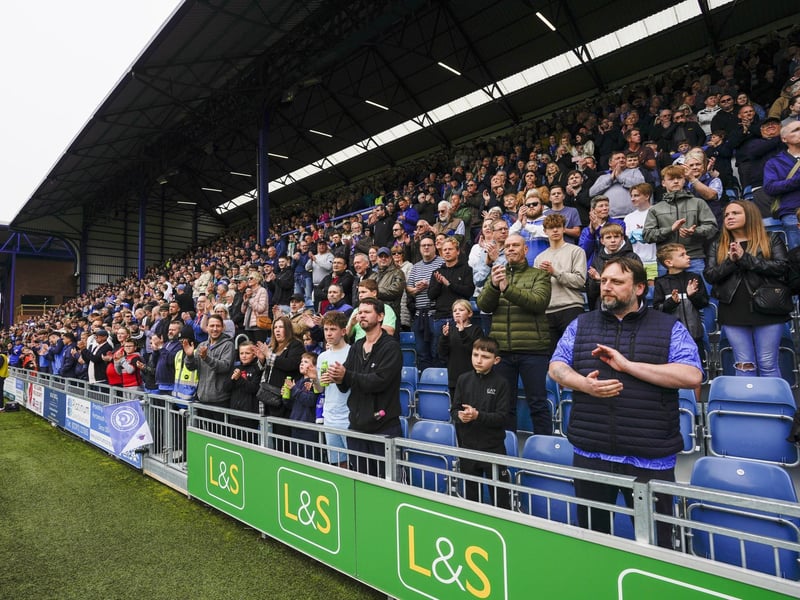Blues fans were out in force for Pompey's final game of the season against Wycombe