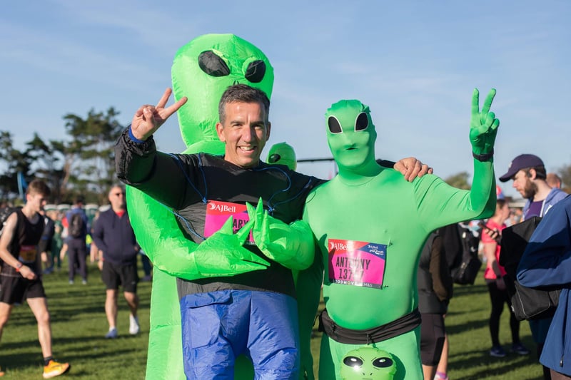 The aliens running in support of George's Rockstars.