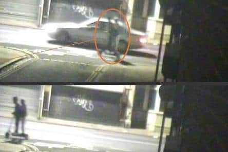 CCTV shown at the trial of Abdelrahman Adam, 18, who raped a 19-year-old woman on September 20 in Turner Road, Buckland, in 2020. Image shows Adam and friend in Kingston Road, passing junction with Buckland Place.
Picture: CPS Wessex