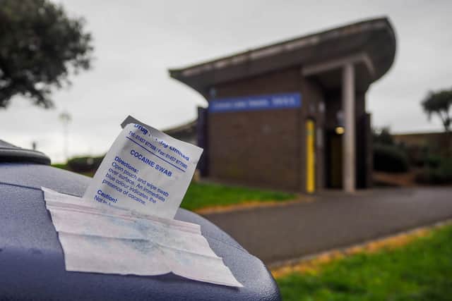 A cocaine swab test was positive for trace amounts of the class A drug at a baby change facility at Canoe Lake in Southsea. Picture: Habibur Rahman