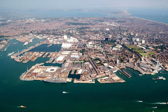 Portsmouth is the UK's only island city and is completely surrounded by water.Picture: LA(PHOT) Paul A'Barrow