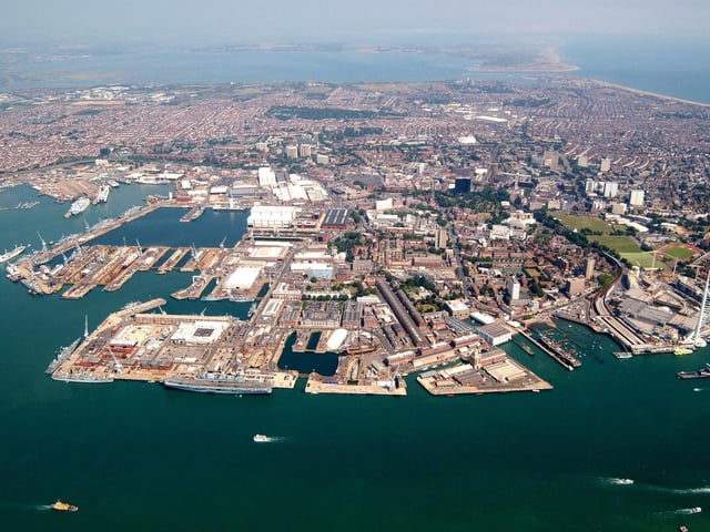 Portsmouth is the UK's only island city and is completely surrounded by water.Picture: LA(PHOT) Paul A'Barrow