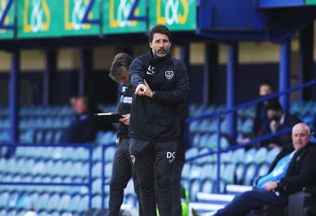Danny Cowley believes six more points could secure Pompey a play-off spot. Picture: Joe Pepler