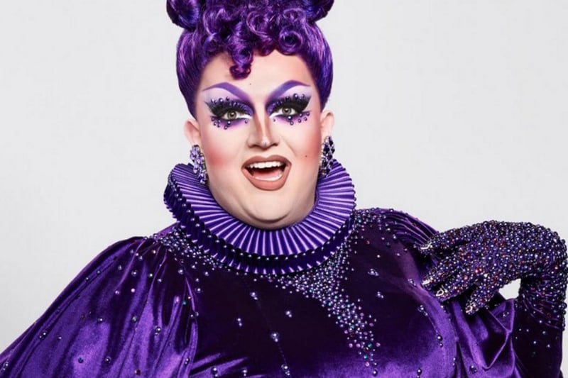 This fabulous Glaswegian drag queen shot to fame in series 2 of RuPaul's Drag Race UK, which is still airing. If you need some Bing Bang Bong in your life, get in the queue as she's in high demand on Cameo.