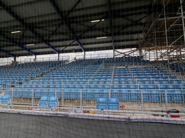 Work continues on the Milton End, which will include safe standing. Picture: Habibur Rahman