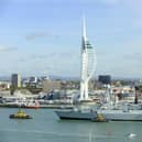 Dauntless arrives back in Portsmouth, December 2012. Picture: Malcolm Wells (123530-1073).