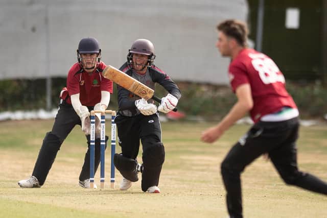 Ollie Kanavan hits another run for Portsmouth & Southsea against Fair Oak. Picture: Keith Woodland