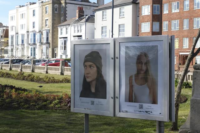 Photographs on the art trail through Southsea. 