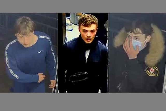 CCTV images of three men have been released after a possibly linked series of robberies and assaults in Portsmouth.