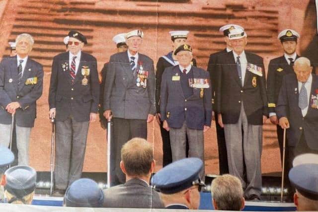 Albert Henry Edwards, otherwise known as Bert Edwards, D-Day veteran from Portsmouth died on July 7. Third from left at the D-Day 75th anniversary commemorations in Portsmouth in 2019.