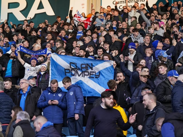 Pompey fans from north of the border had a shorter journey to Carlisle