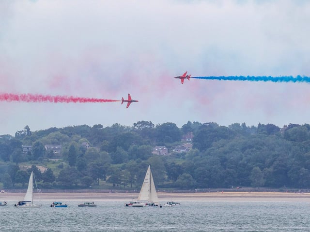 Red Arrows over Ryde, Isle of Wight