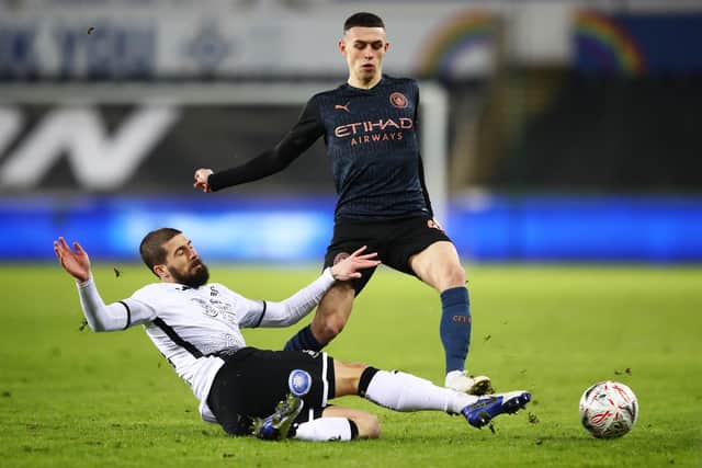Kieron Freeman spent the final six months of last season with Swansea, yet featured just once - as a substitute against Manchester City in the FA Cup. Picture: Michael Steele