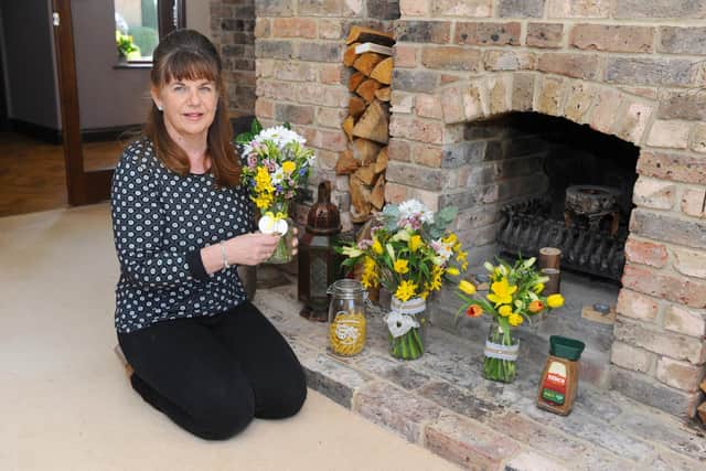 Caroline Skeet (53) from Langstone, set up Poppy's Posies in January 2021.Picture: Sarah Standing (020421-5972)