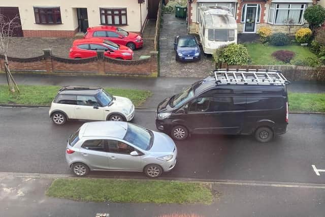 Peter Gartshore, in the Mini, was involved in an alleged road rage incident in Station Road, Drayton, with the driver of the van.