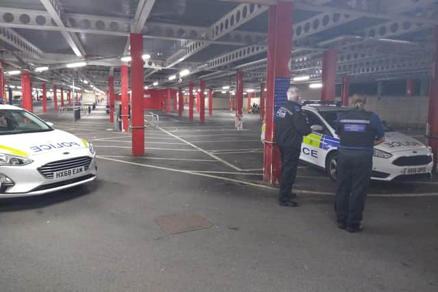 Police have broken up groups of people breaking the rule of six in a supermarket carpark in Fareham. Picture: Hampshire Constabulary