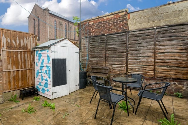 The back garden is a courtyard space which could be a lovely spot in the summer.