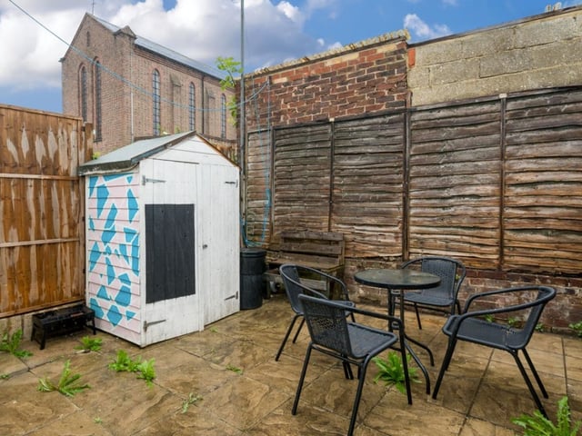The back garden is a courtyard space which could be a lovely spot in the summer.