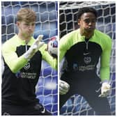 Pompey keepers Toby Steward, left, and Josh Olywayemi.