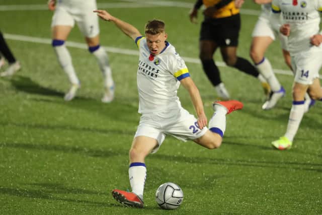 Tommy Wright got both Hawks' goals in the win at Braintree. Picture: Dave Haines