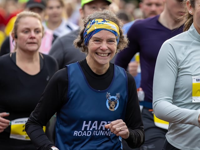 It was a fantastic atmosphere as people lined the streets to cheer on the runners taking on the challenge.  Photos by Alex Shute