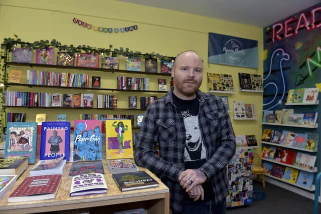 Phil Davies, owner of Pigeon Books.

Picture: Sarah Standing (120123-8004)