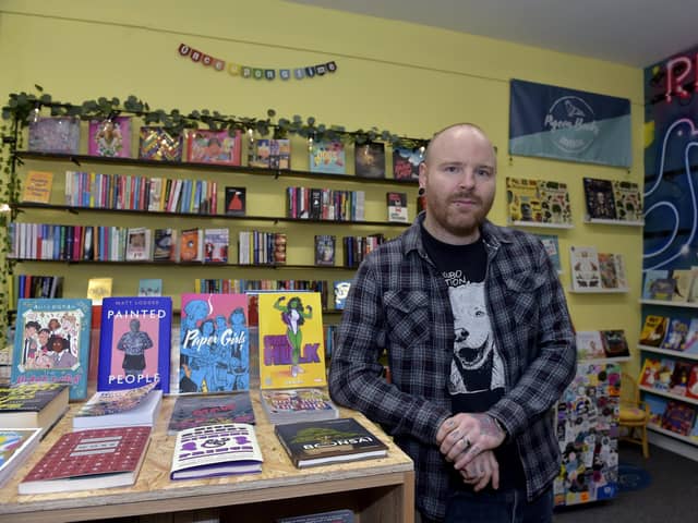 Phil Davies, owner of Pigeon Books.

Picture: Sarah Standing (120123-8004)