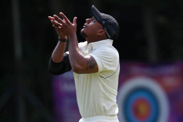 Dawn Ambi  prepares to take a catch to dismiss Portsmouth & Southsea's Bryon Johnson. Picture: Chris Moorhouse