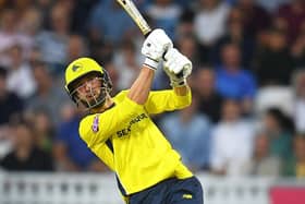James Vince became the fifth English qualified player to reach 8,000 career T20 runs last night. Photo by Harry Trump/Getty Images