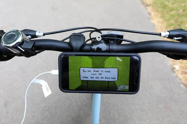 The launch screen for Rider Spoke as you prepare to head off. Picture: Chris Moorhouse (jpns 290622-40)