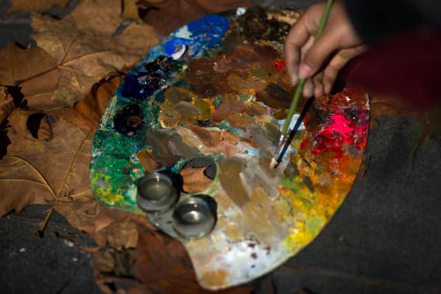 An artist's palette. Picture by Johannes Eisele/AFP via Getty Images