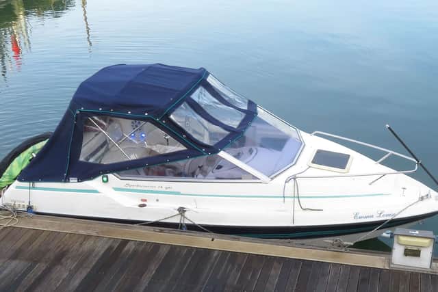 Two men died of carbon monoxide poisoning while on board sports cruiser Emma Louise at Port Hamble Marina in January 2022. Picture: Marine Accident Investigation Branch.