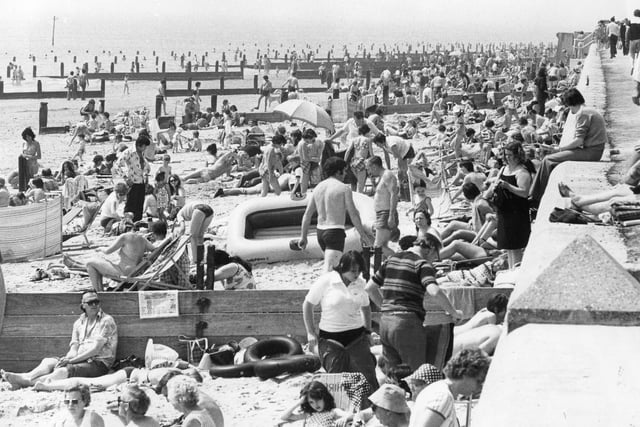 Hayling beach is extremely popular for the summer of 1980. The News PP5495