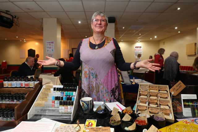 Jo Bonsor of Good Vibrations Holistic Therapies. Mind Fair at Cosham Trades Social Club
Picture: Chris Moorhouse (jpns 031021-36)