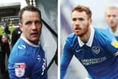 Former Pompey skipper Michael Doyle, left, and current captain Tom Naylor