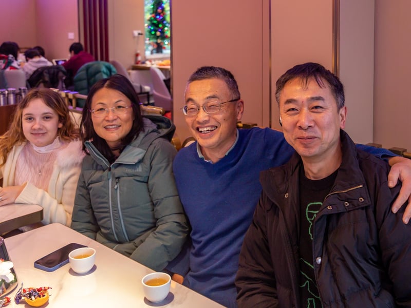 Happy customers at the opening day of the Mayfair Chinese Restaurant. Picture: Mike Cooter (081224)