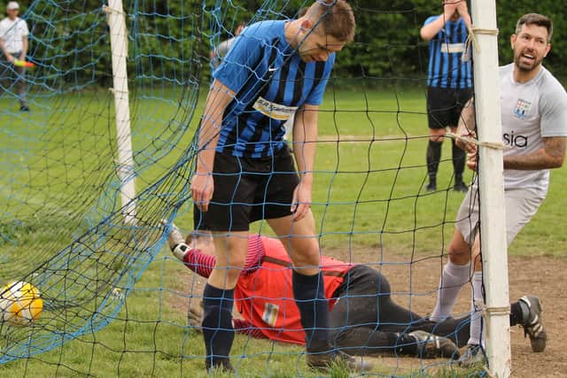 Watersedge score during their 3-0 win over AFC Lakeside in Division 4 of the City of Portsmouth Sunday League. Picture: Kevin Shipp